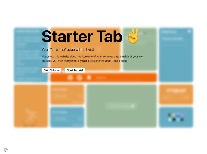 Startertab screenshot