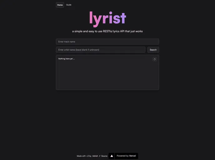 Lyrist screenshot