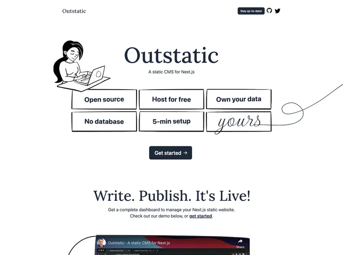 Outstatic screenshot