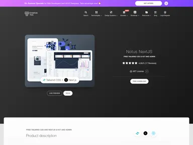 Notus Nextjs screenshot