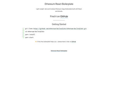 Ethereum Boilerplate screenshot