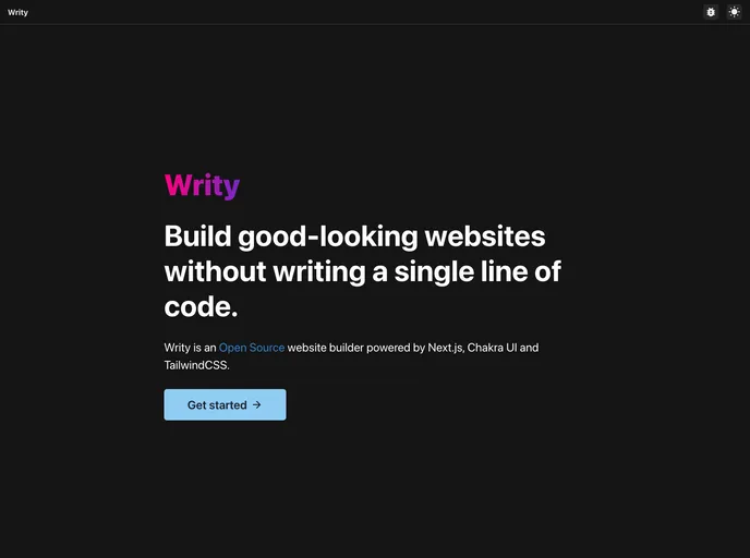 Writy screenshot