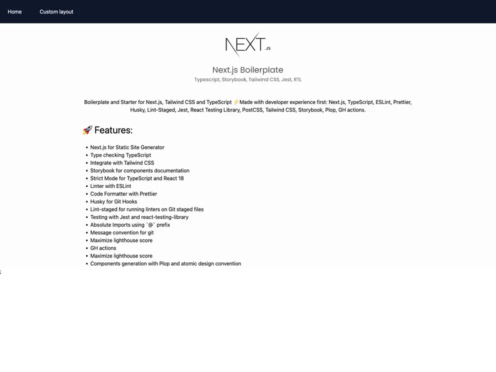 Nextjs Boilerplate screenshot