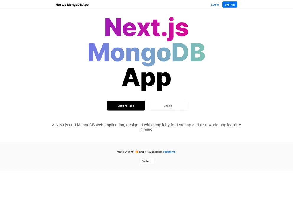 Nextjs Mongodb App screenshot