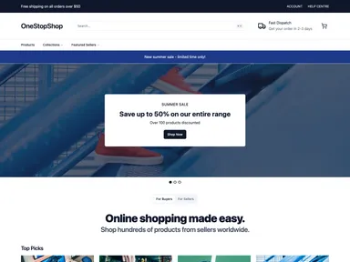 One Stop Shop Ecommerce Starter screenshot