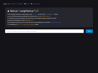 Langchain Nextjs Template screenshot