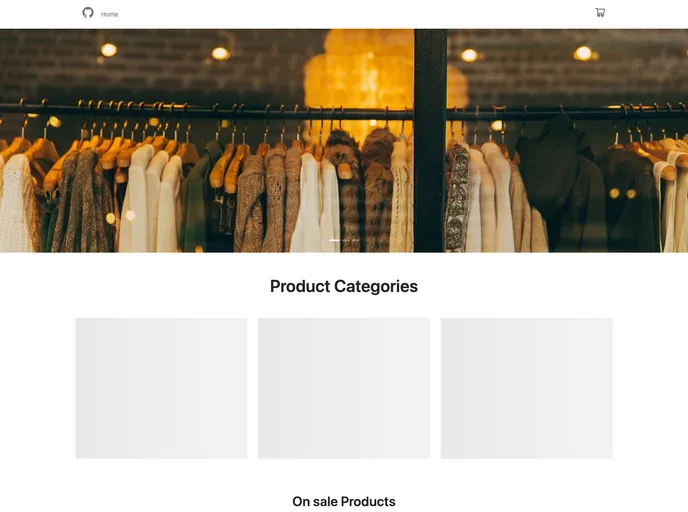 React Ecommerce screenshot