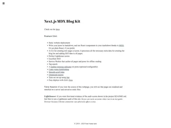 Nextjs Mdx Blog Kit screenshot