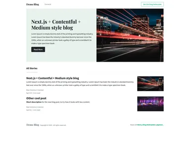 Next Medium Blog Boilerplate screenshot
