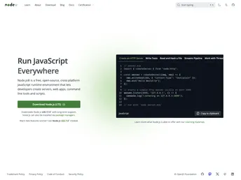 Nodejs.org screenshot