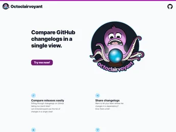 Octochangelog Webapp screenshot
