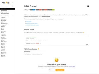 Mdx Embed screenshot