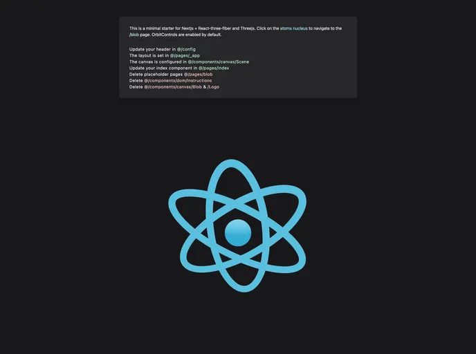 React Three Next screenshot