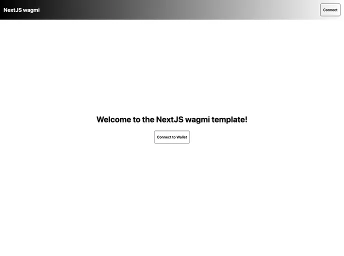 Nextjs Wagmi screenshot