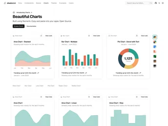 Shadcn Charts screenshot