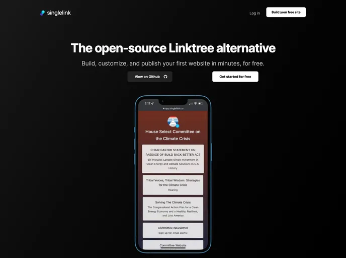 Singlelink screenshot