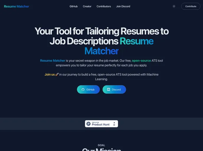 Resume Matcher screenshot