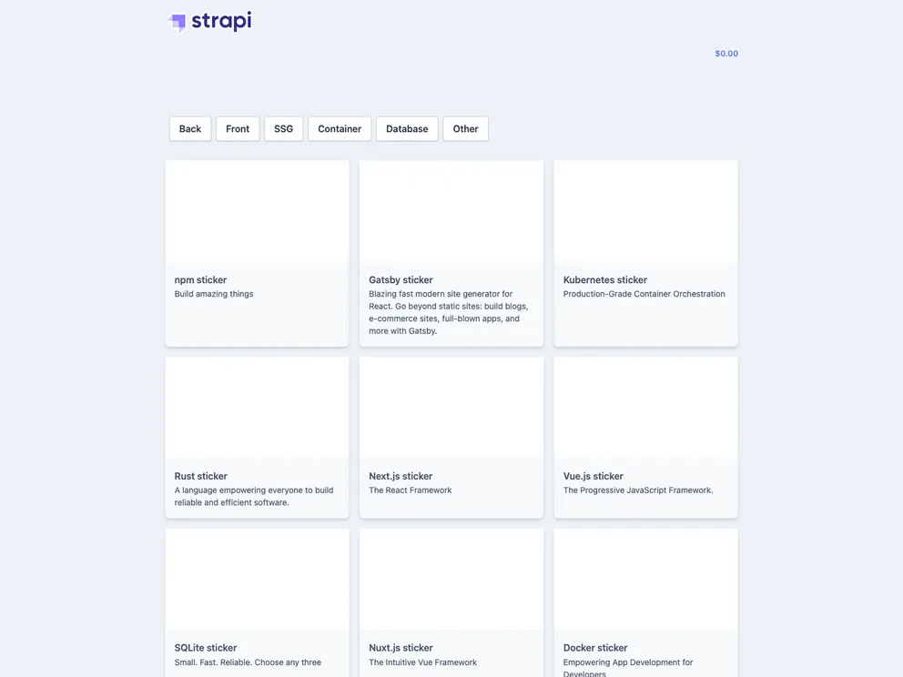 Strapi Starter Next Ecommerce screenshot