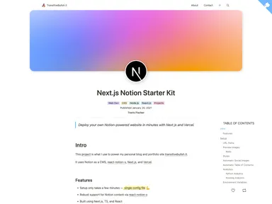 Next.js Notion Starter Kit screenshot