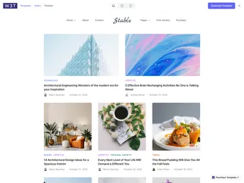 W3T Stablo Nextjs Blog screenshot