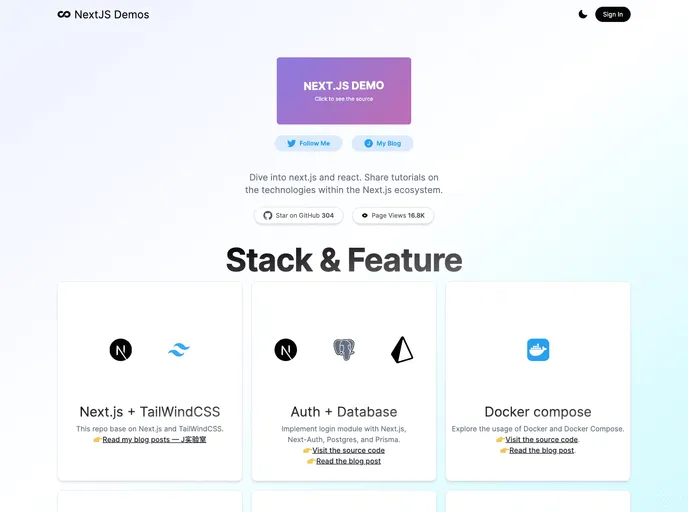 Nextjs Learn Demos screenshot