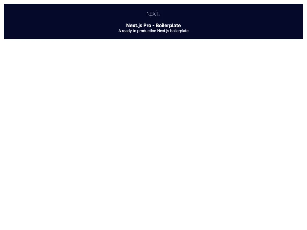 Nextjs Pro Boilerplate screenshot