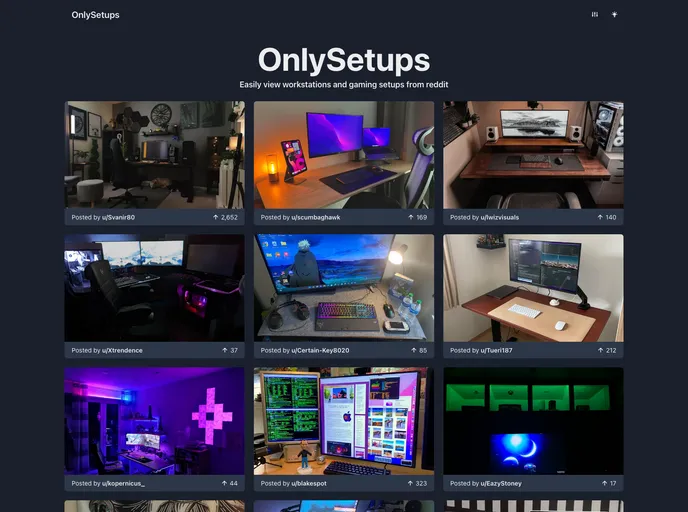 Onlysetups screenshot